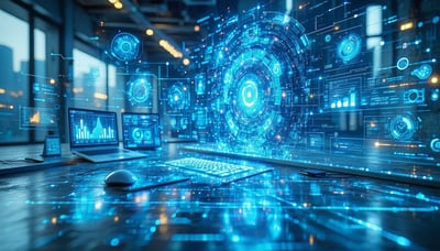 AI-driven PPC automation illustration